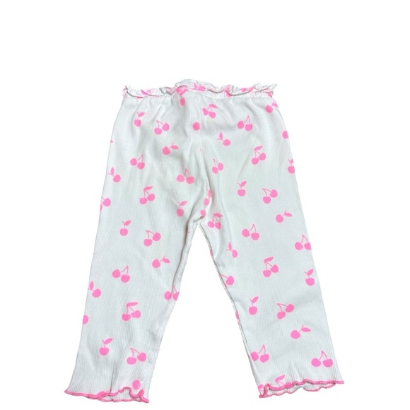 Zara Baby Girls Cherry Print Ribbed Cotton Leggings-Size 18-24 months - Picture 2 of 7